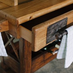 Carpenter's Bar Bench with Vice Handle Drawer