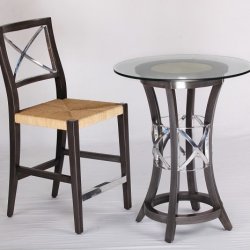 Round Counter Height Table and Counter Stool