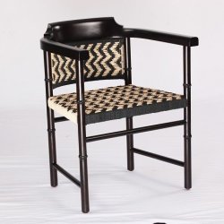 Wooven Armchair in Faux Bamboo