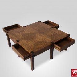 Japanese Cocktail Table with drawers (open)